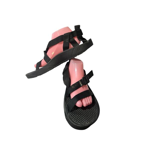 TEVA Men’s Sz 11 6815 Black Fabric Adjustable Chaco Like Strap Sport Sandals - Picture 4 of 8